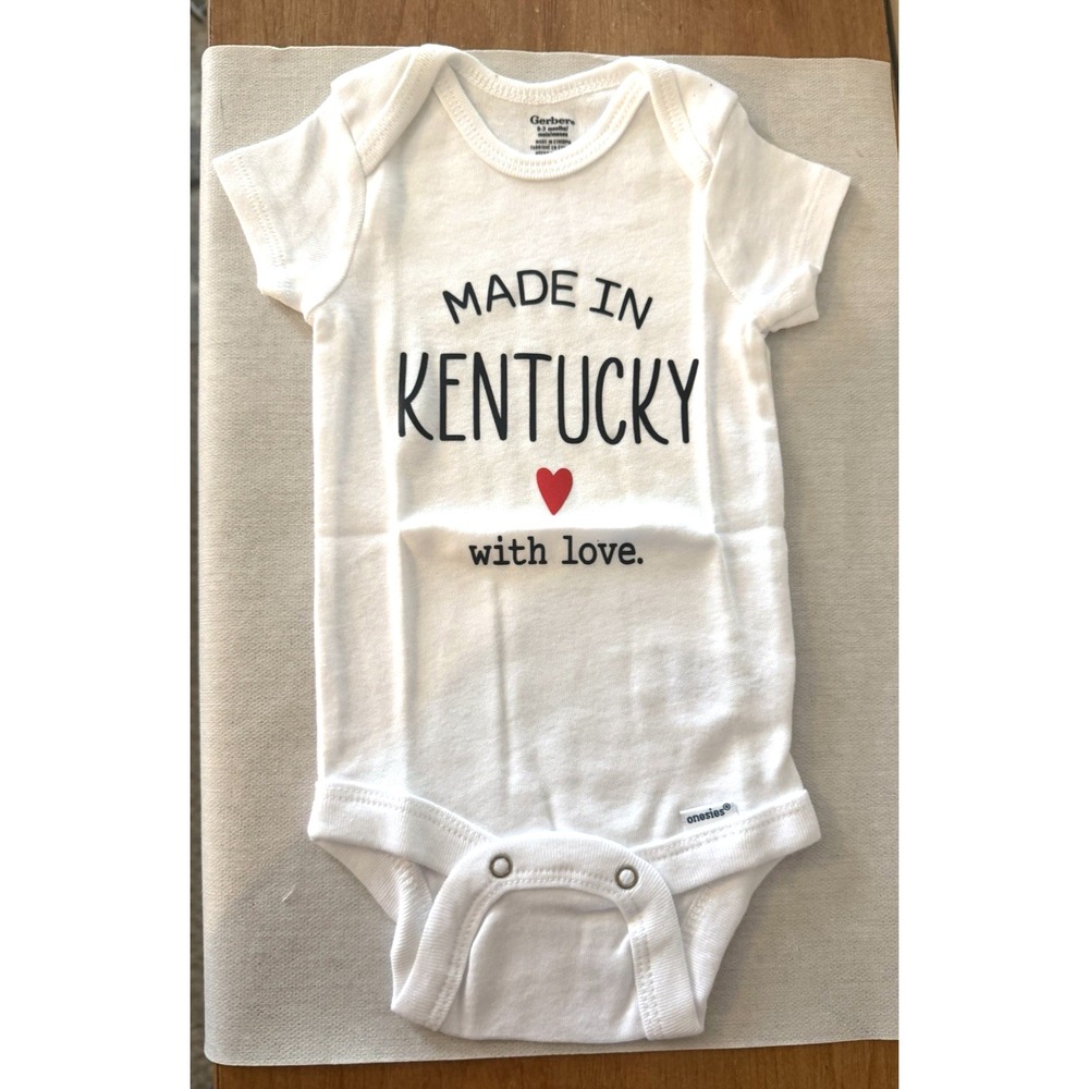 Made in Kentucky with Love - Baby Onesie®  0-3 Months/New in Package